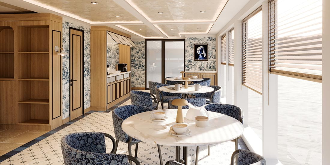 An artist impression of the Café on Spirit of the Lorelei